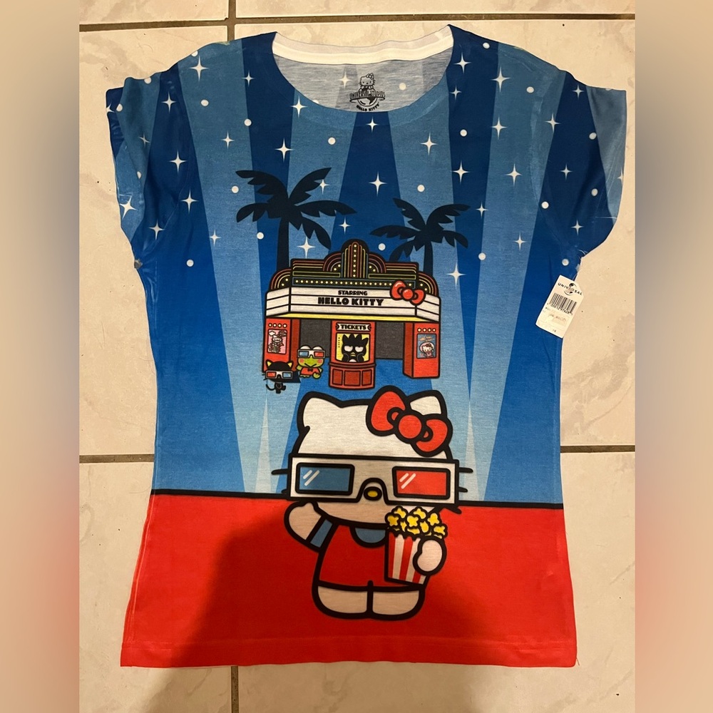 Universal Blue and Red Hello Kitty Kids T-Shirt